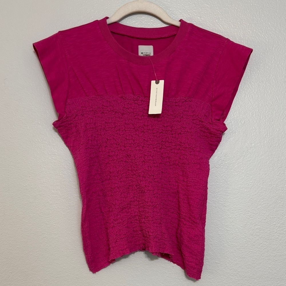 Maeve x Anthropologie Smocked Muscle Top in Pink - Picture 2 of 5